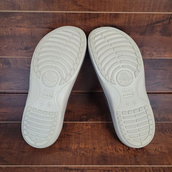 Crocs Classic Slide Sandals Brown Tan Mens Size 12 - Picture 8 of 10